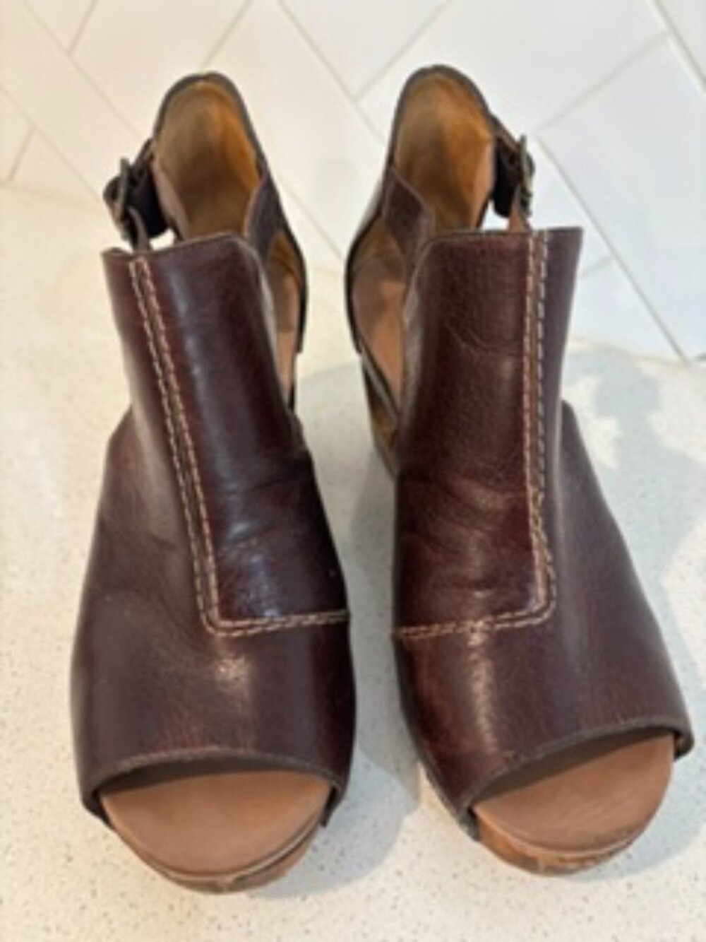 Dansko Sable Peep-Toe Wedge Sandal - Santos Collection